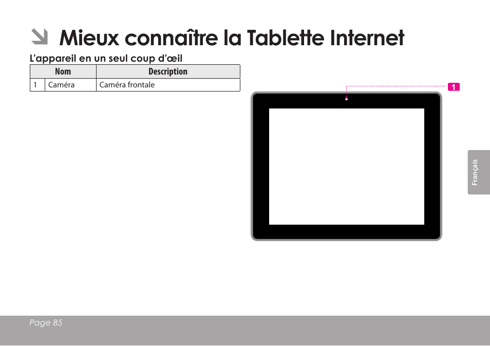 Mieux connaître la tablette internet | COBY electronic KYROS MID9742 User Manual | Page 85 / 124