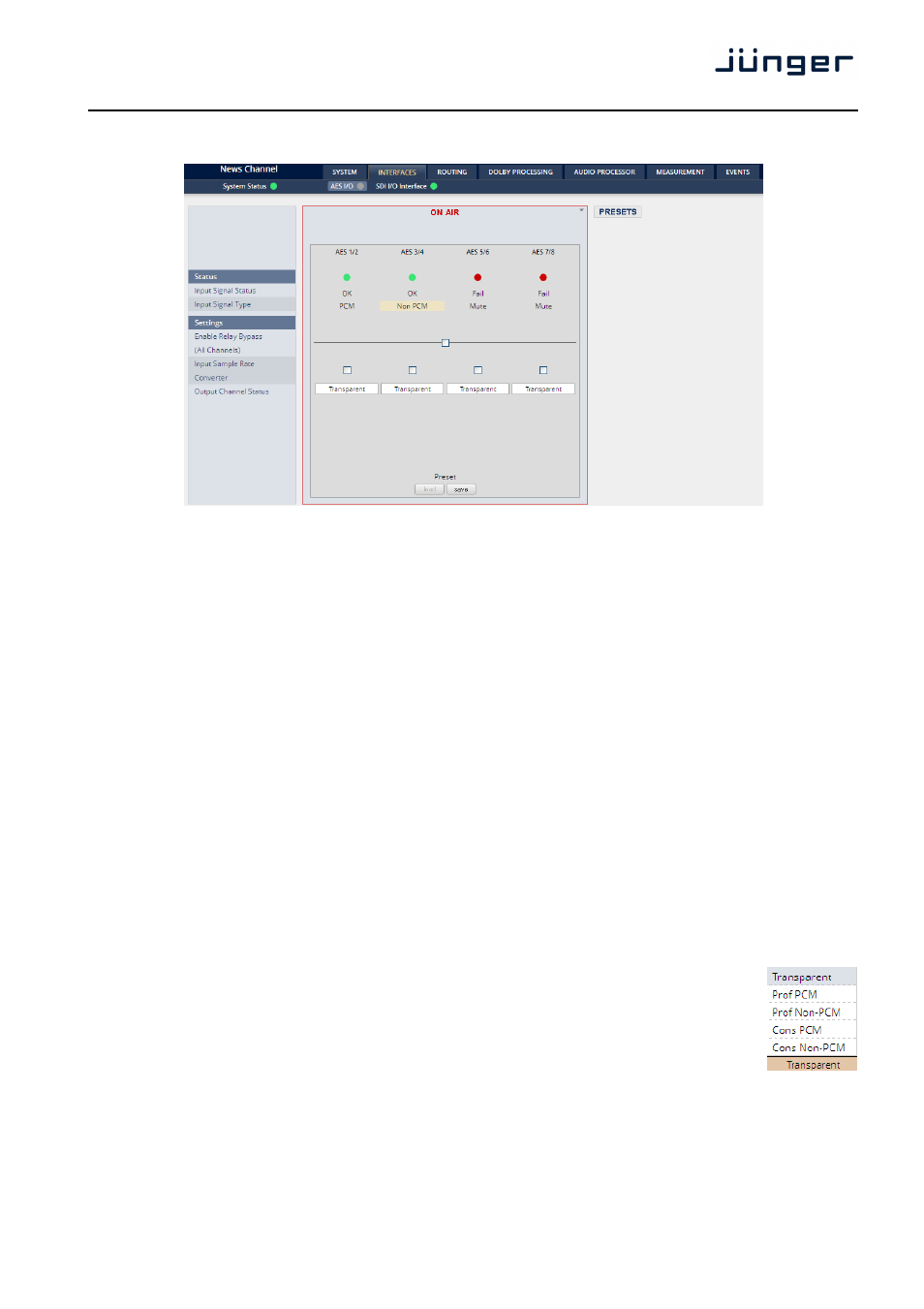 D*ap8 | Junger Audio D*AP8 Digital Audio Processor User Manual | Page 27 / 100