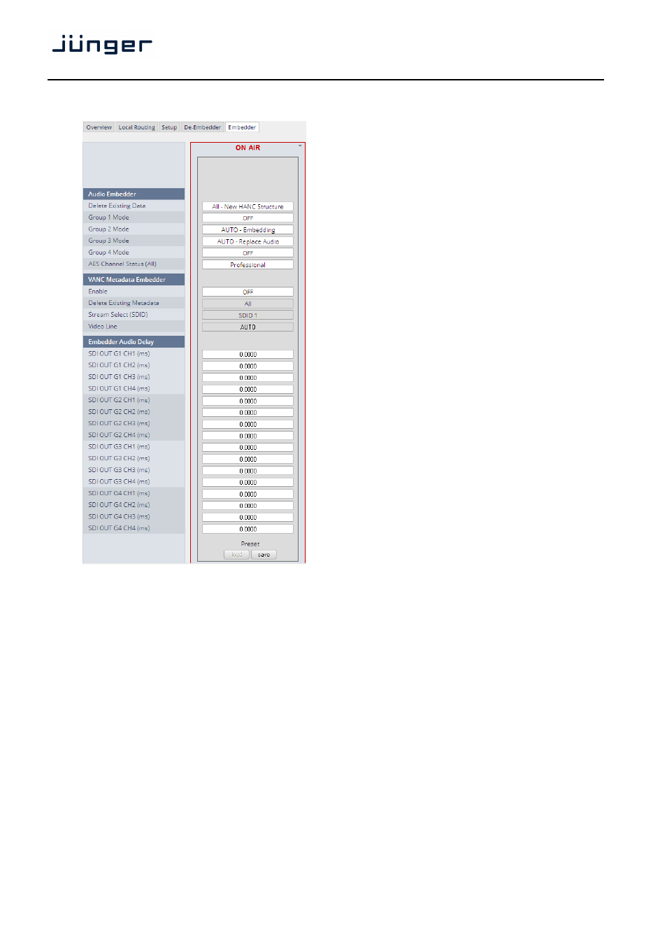 D*ap8 | Junger Audio D*AP8 Digital Audio Processor User Manual | Page 32 / 100