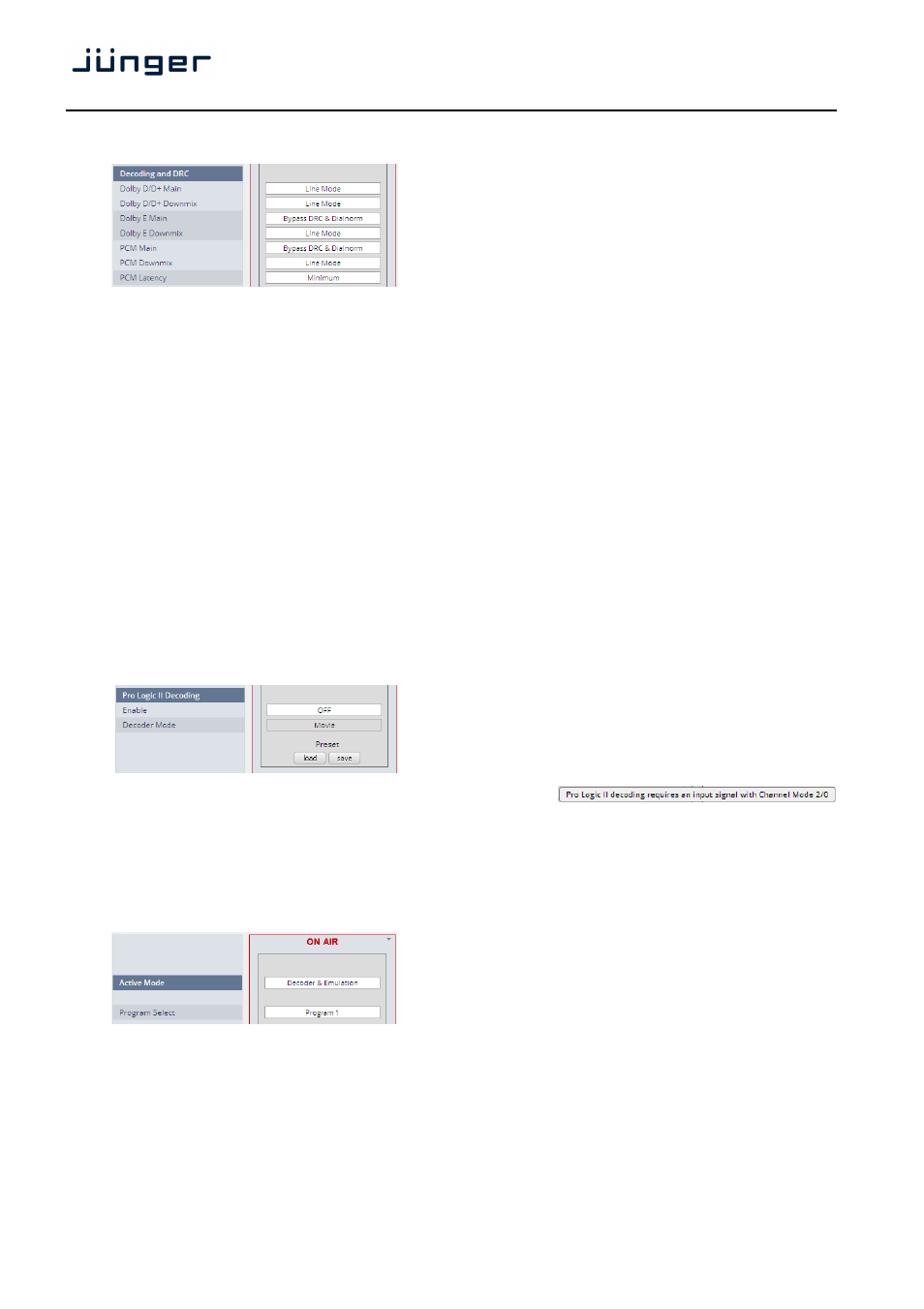 D*ap8 | Junger Audio D*AP8 Digital Audio Processor User Manual | Page 48 / 100