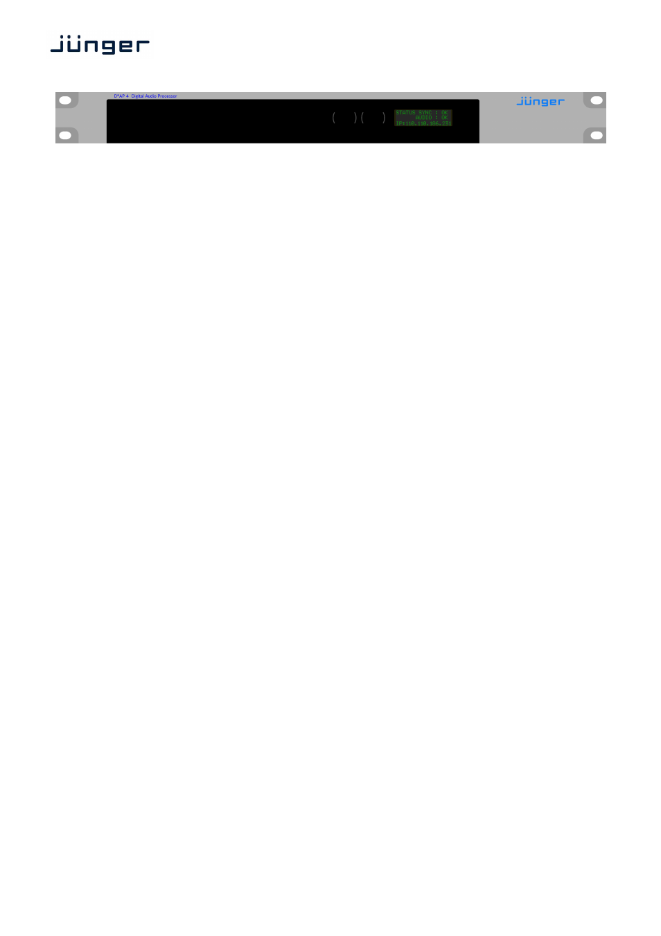 D*ap4, Quick start guide | Junger Audio D*AP4 FLX / D*AP4 LM Edition User Manual | Page 2 / 85