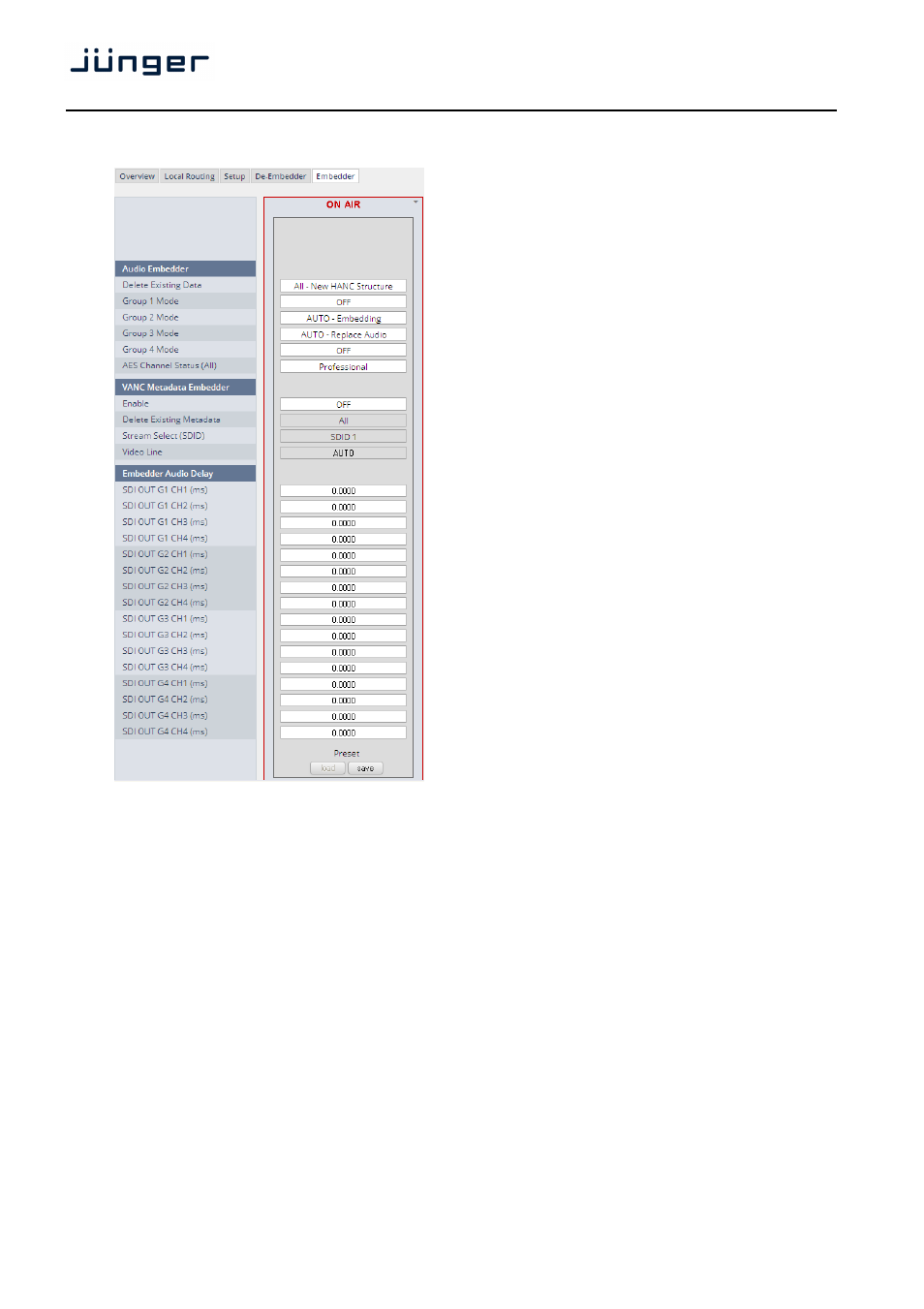 D*ap4 | Junger Audio D*AP4 FLX / D*AP4 LM Edition User Manual | Page 31 / 85