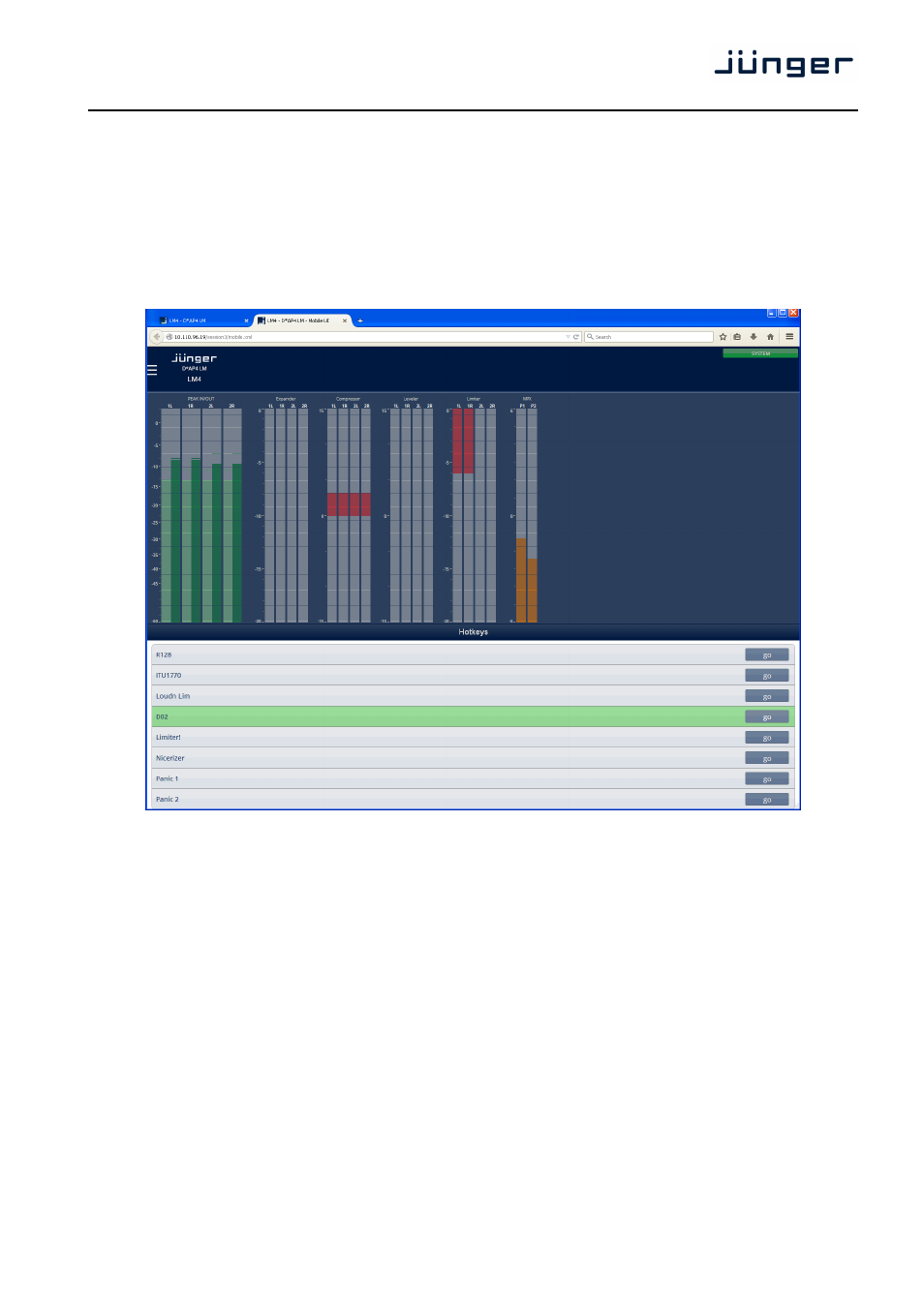 D*ap4 | Junger Audio D*AP4 FLX / D*AP4 LM Edition User Manual | Page 62 / 85