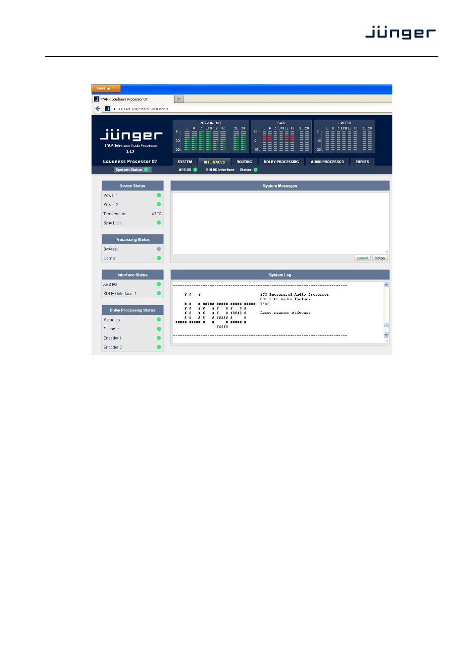 T*ap | Junger Audio T*AP Television Audio Processor Edition User Manual | Page 21 / 68