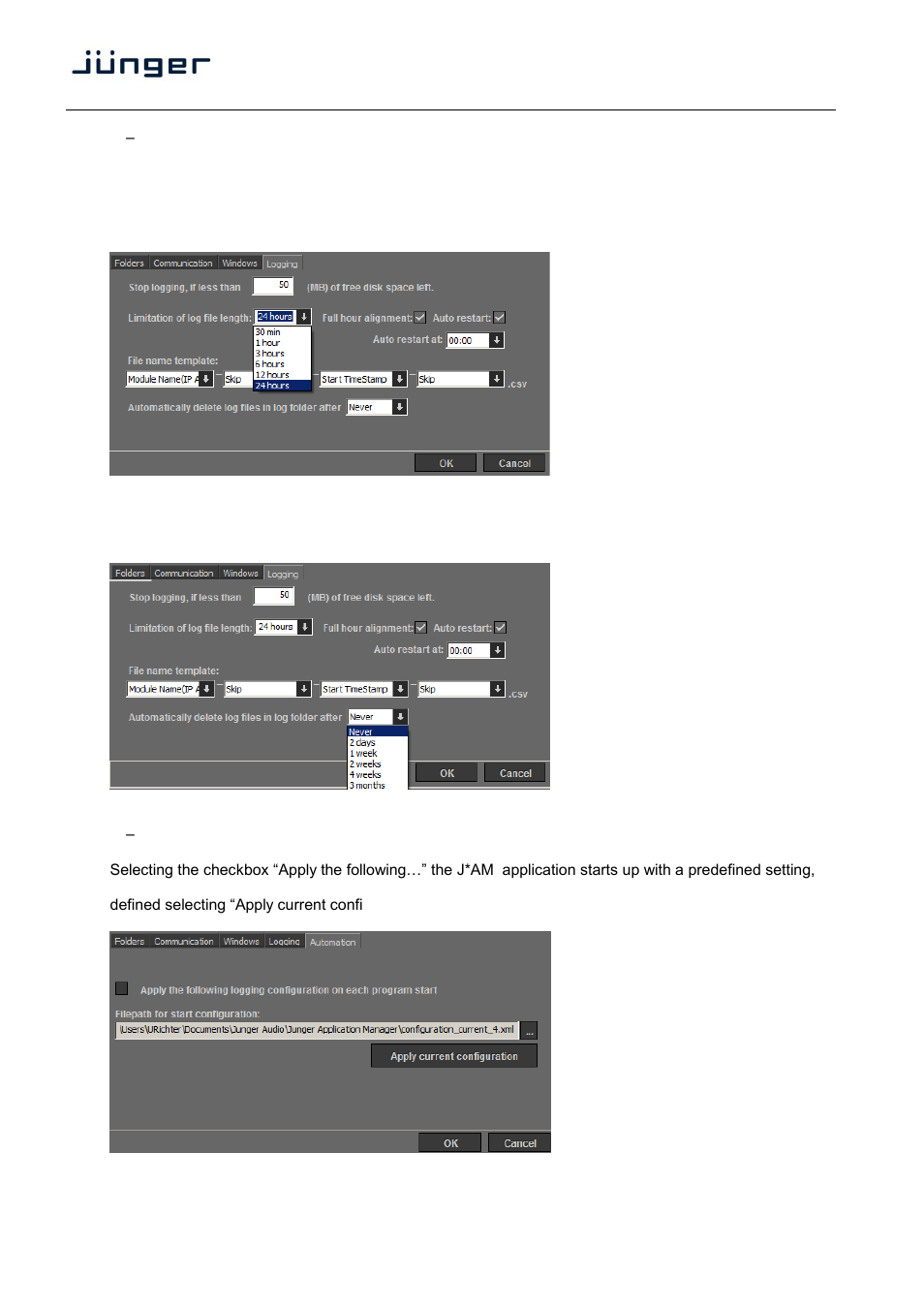 J*am | Junger Audio J*AM Application Manager User Manual | Page 17 / 26