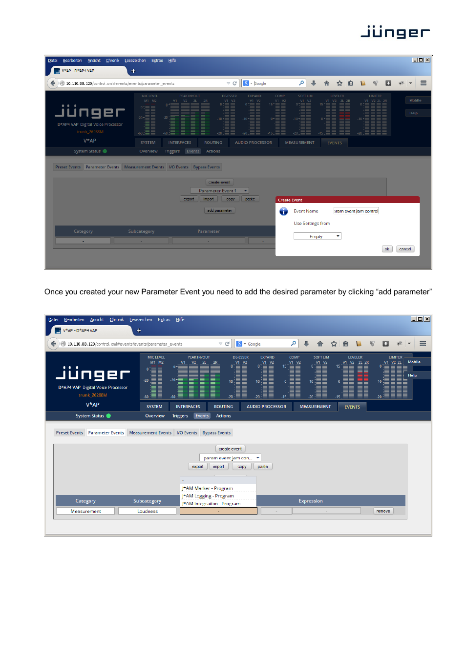 J*am | Junger Audio J*AM Application Manager User Manual | Page 22 / 26