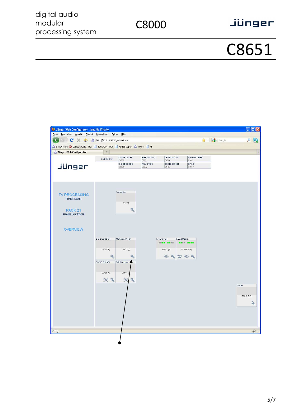 C8651, C8000 | Junger Audio C8651 - Dolby® Metadata User Manual | Page 5 / 7