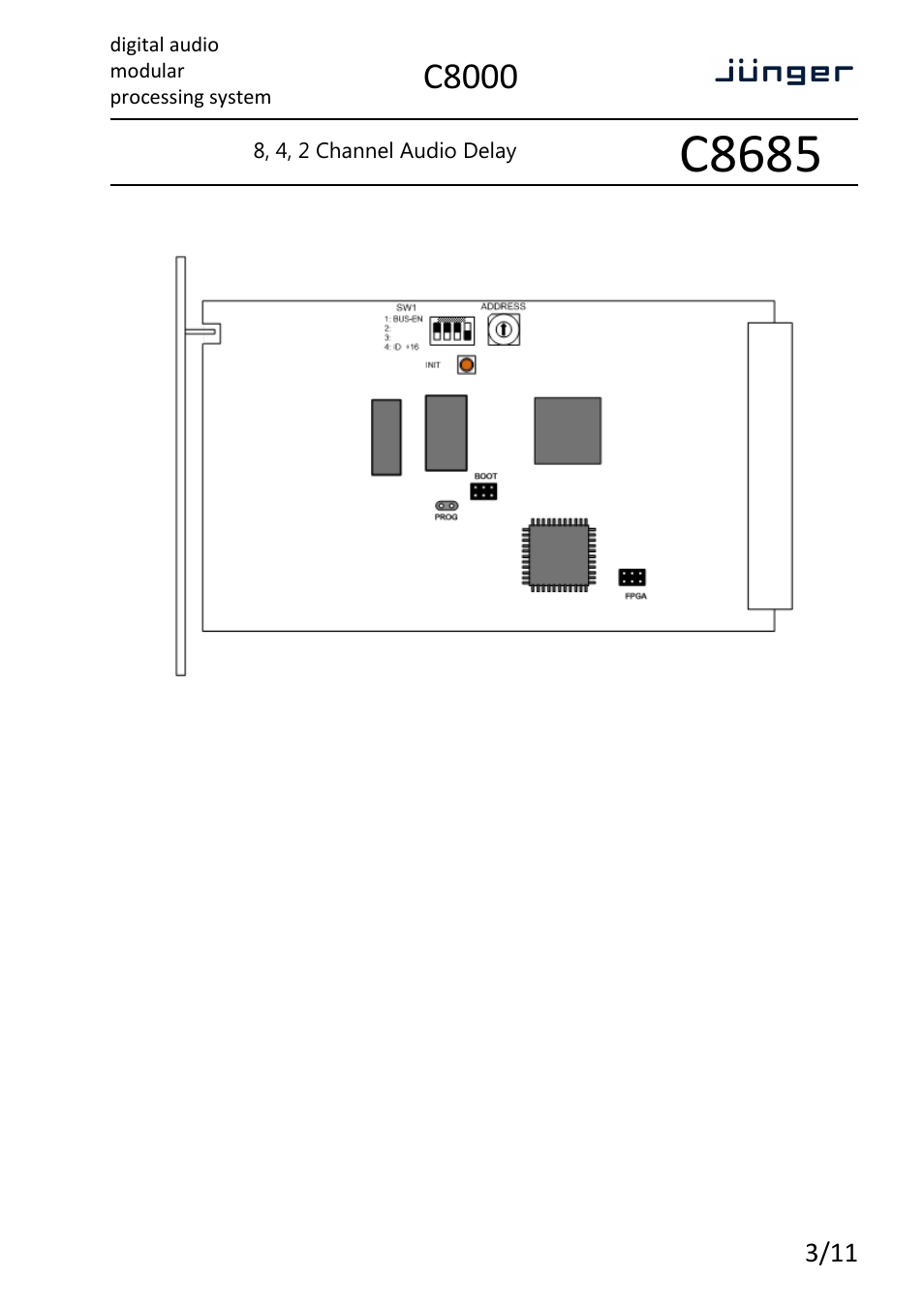 C8685, C8000 | Junger Audio C8685 - Audio Delay User Manual | Page 3 / 11