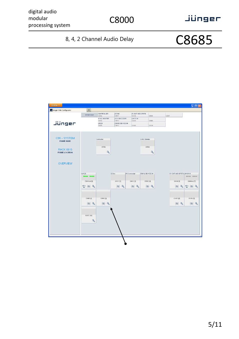 C8685, C8000 | Junger Audio C8685 - Audio Delay User Manual | Page 5 / 11