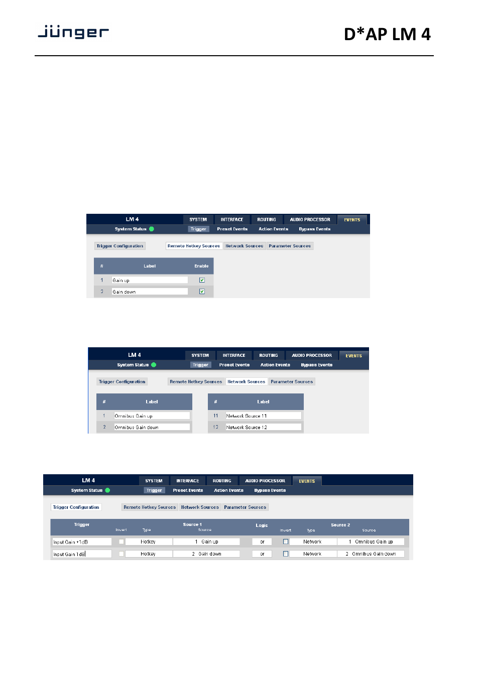 D*ap lm 4 | Junger Audio D*AP LM2 / D*AP LM4 - Digital Audio Processor User Manual | Page 46 / 56
