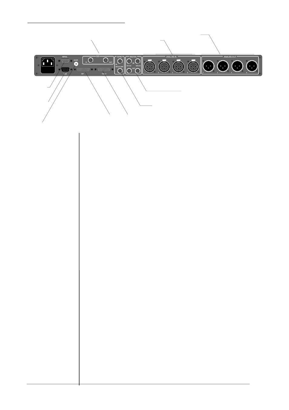 Sdi in / out | Junger Audio b44 - SDI Audio Converter/Router User Manual | Page 14 / 24