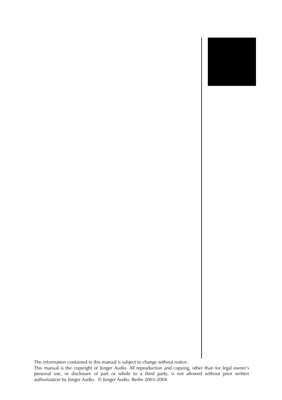 Foreword | Junger Audio b44 - SDI Audio Converter/Router User Manual | Page 3 / 24