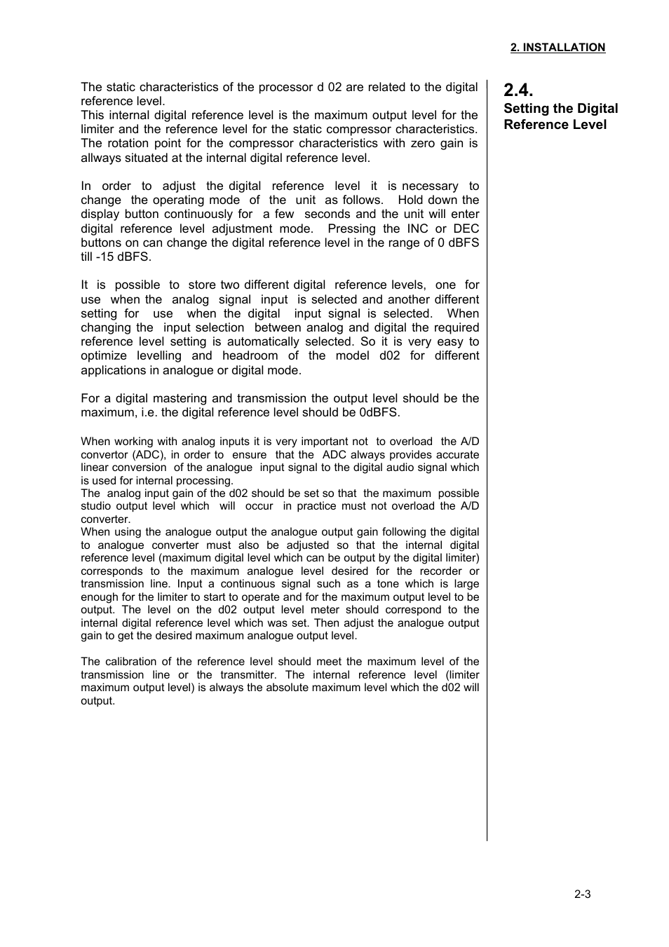 Junger Audio d02 - Digital Dynamics Processor User Manual | Page 15 / 36