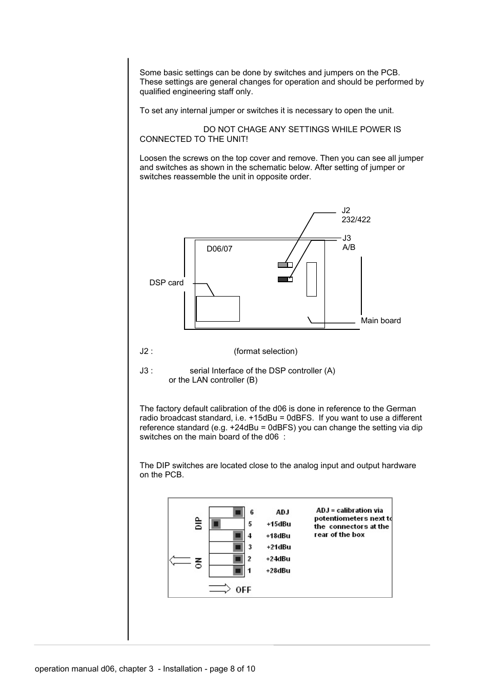 Junger Audio d06 - Digital Audio Leveler User Manual | Page 22 / 56