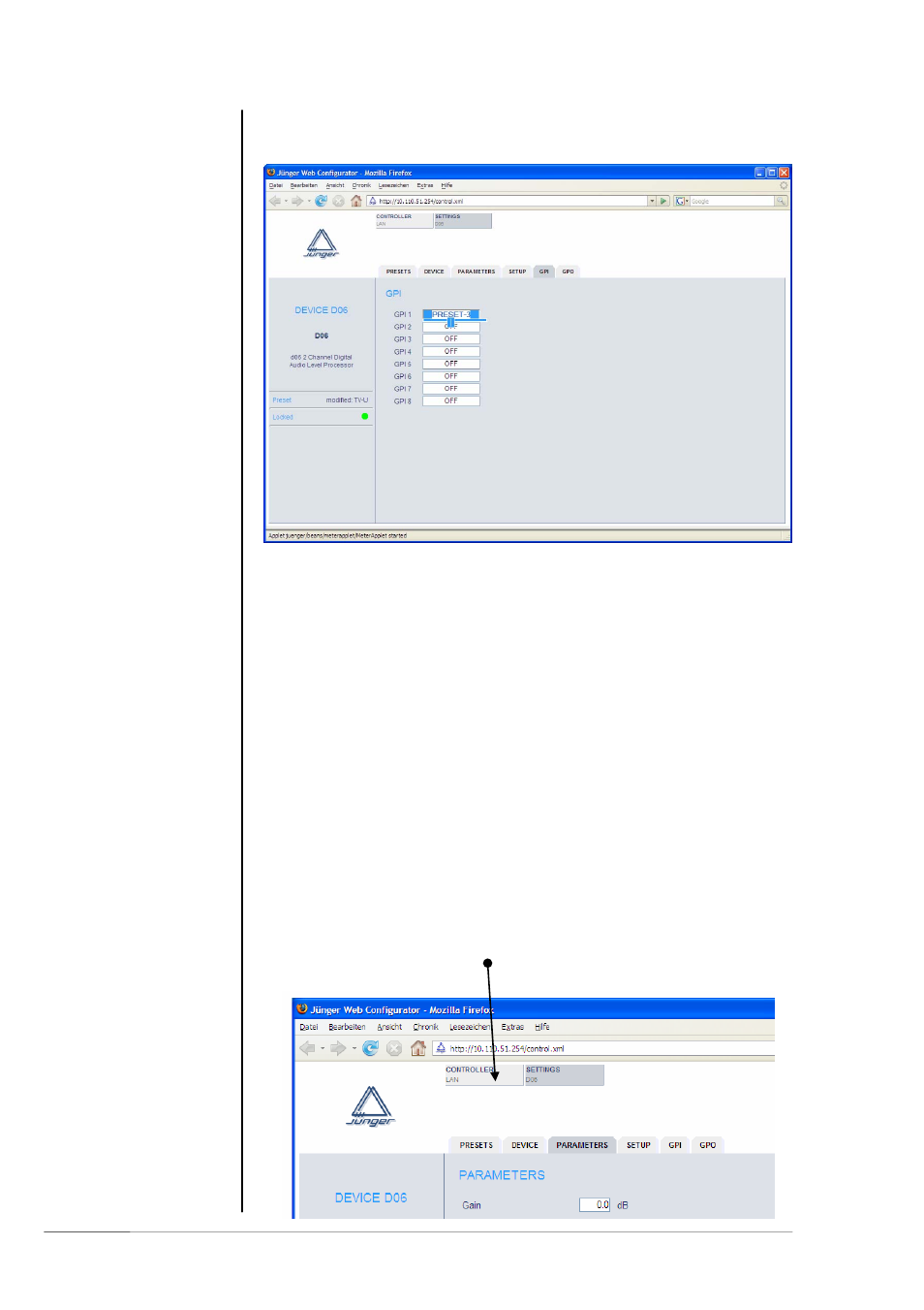 Junger Audio d06 - Digital Audio Leveler User Manual | Page 36 / 56