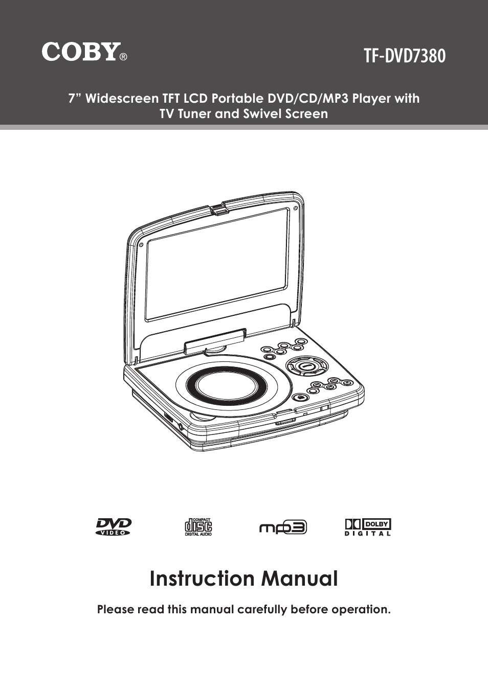 COBY electronic TF-DVD7380 User Manual | 32 pages