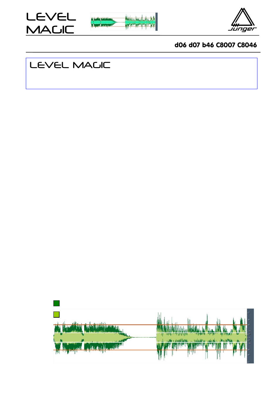 Level magic | Junger Audio d07 - Digital Transmission Processor User Manual | Page 48 / 68