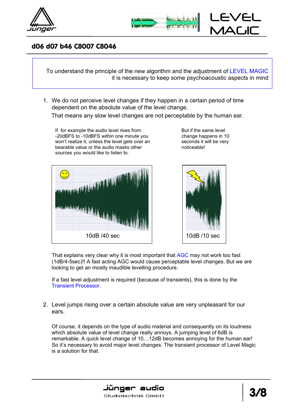 Level magic | Junger Audio Transmission processor Level Magic LT User Manual | Page 35 / 48