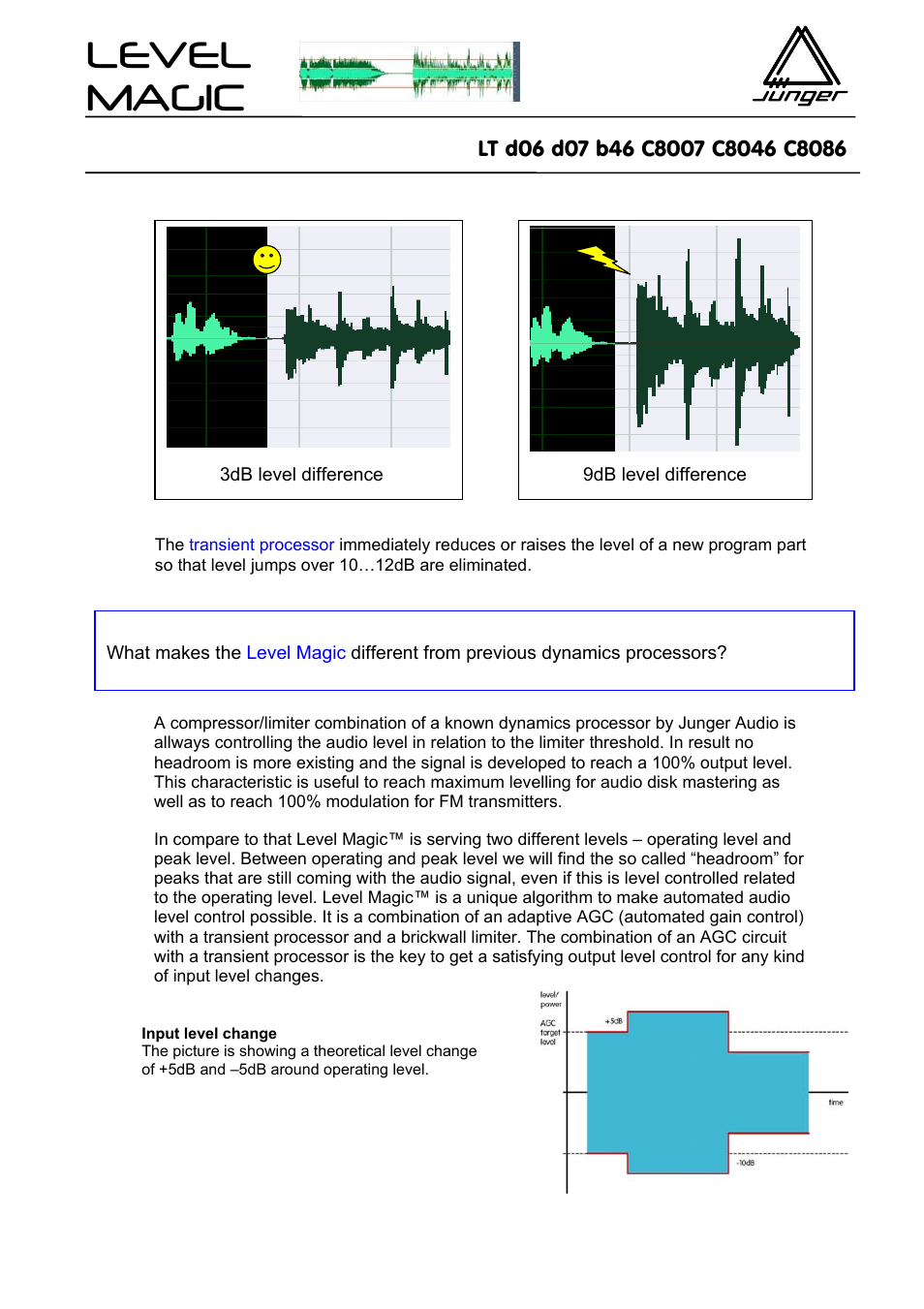 Level magic | Junger Audio Transmission processor Level Magic LT User Manual | Page 36 / 48