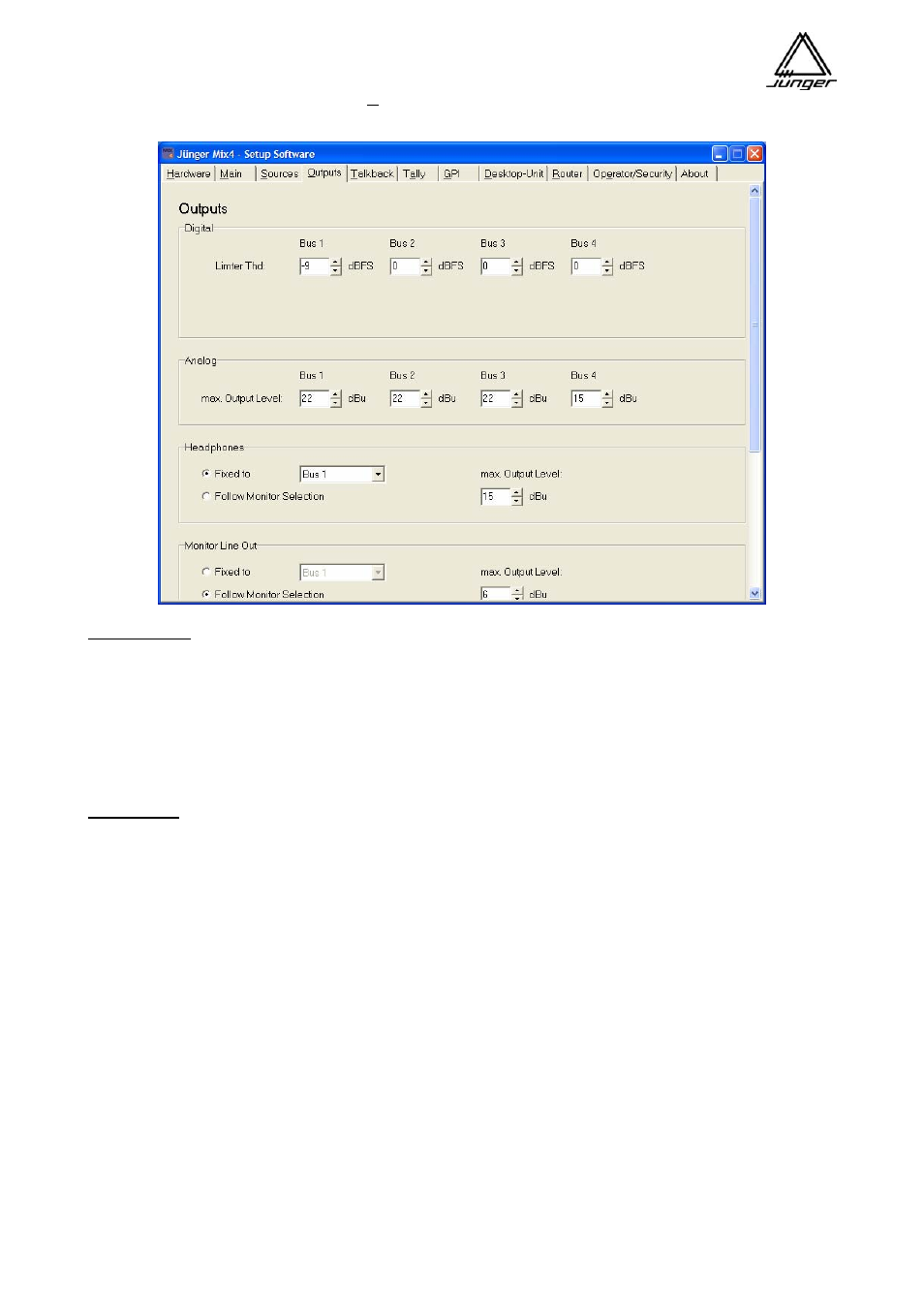 Junger Audio MIX4 Small Desktop Mixer User Manual | Page 31 / 72