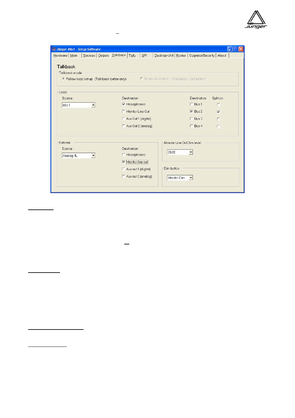 Junger Audio MIX4 Small Desktop Mixer User Manual | Page 33 / 72