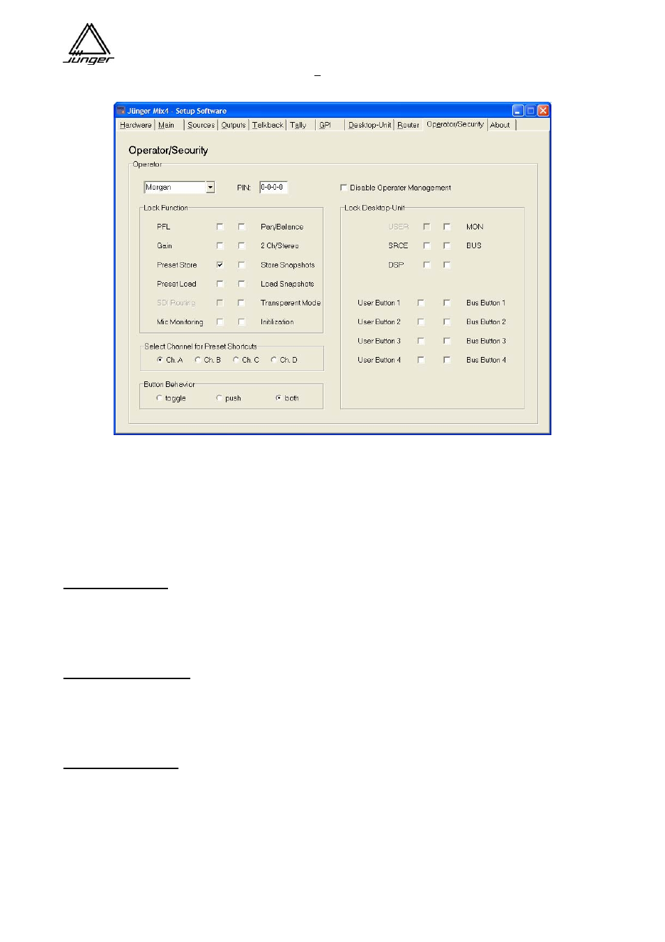 Junger Audio MIX4 Small Desktop Mixer User Manual | Page 38 / 72