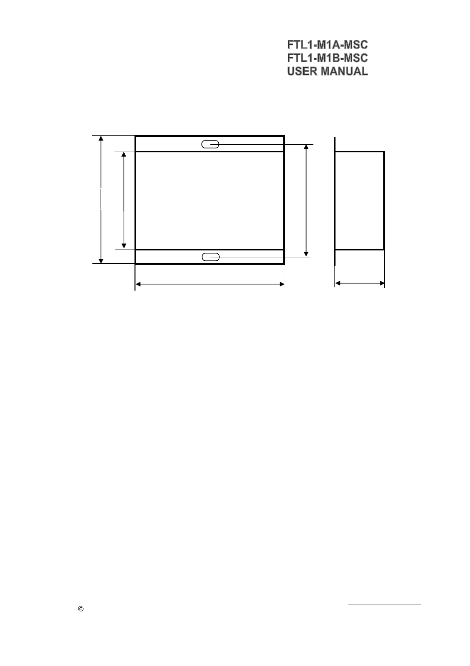 3 dimensions (mm) | KBC Networks FTL1-M1A-B-MSC User Manual | Page 10 / 10