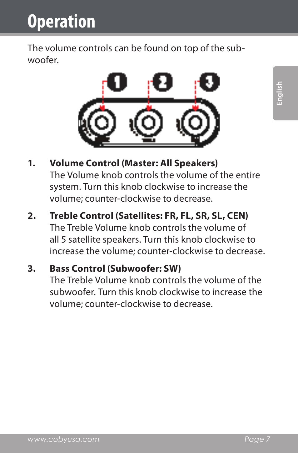 Operation | COBY electronic CSP96 User Manual | Page 7 / 41