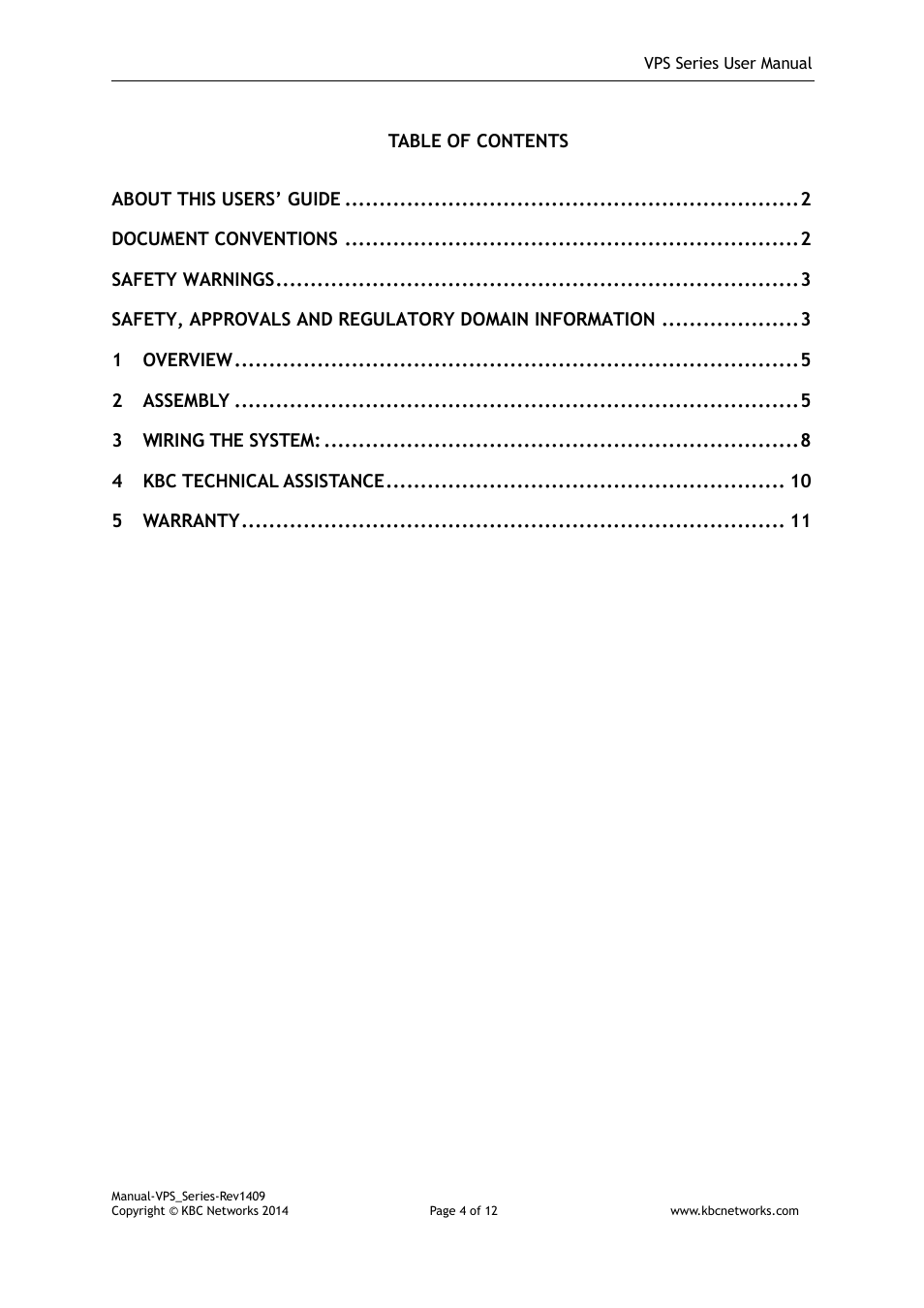 KBC Networks VPS Solar Power Kits User Manual | Page 4 / 12