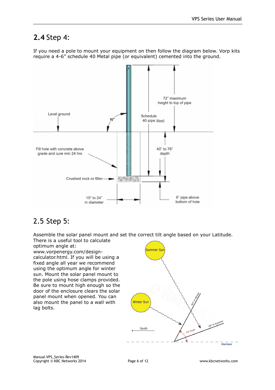 4 step 4, 5 step 5 | KBC Networks VPS Solar Power Kits User Manual | Page 6 / 12