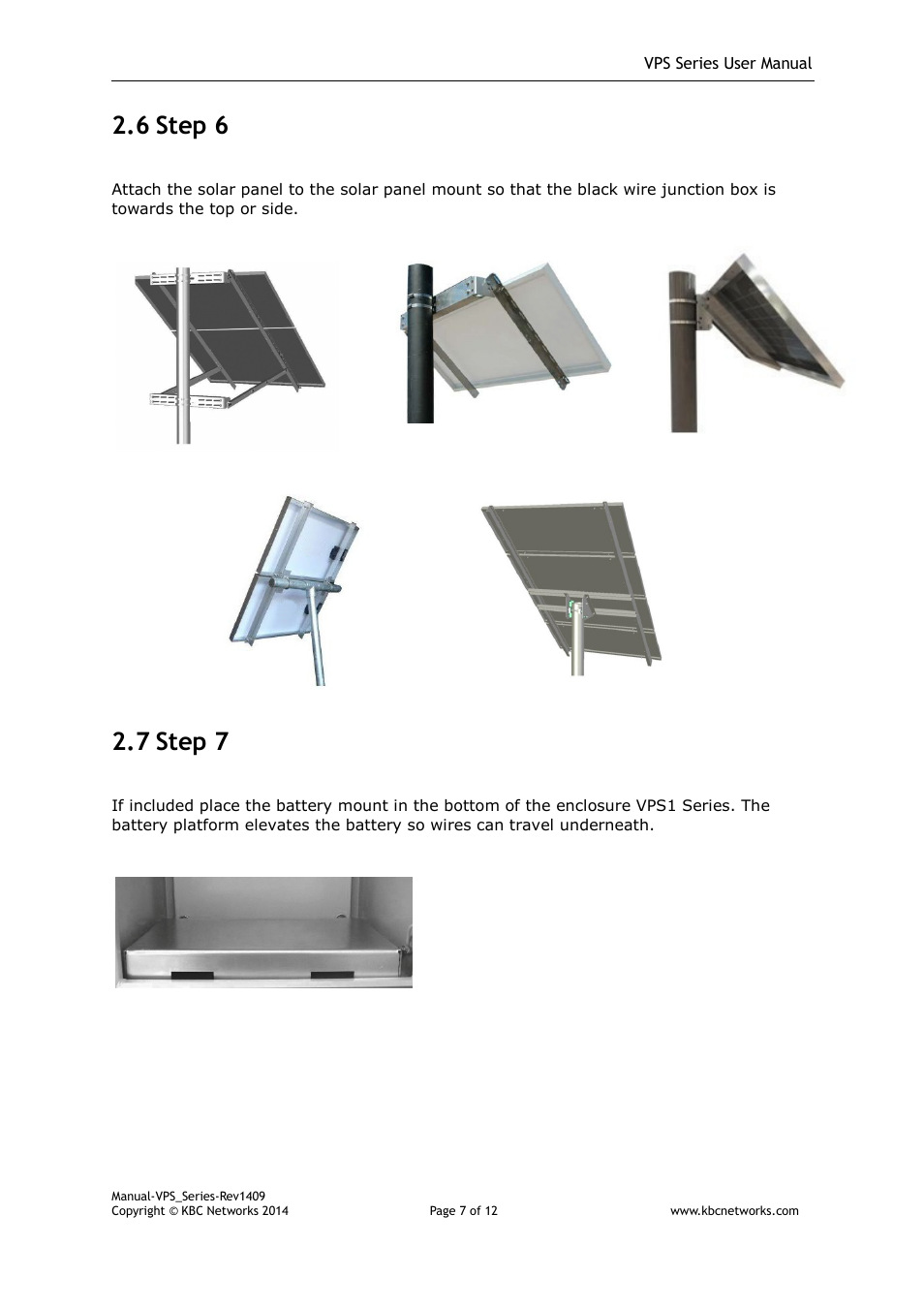 6 step 6, 7 step 7 | KBC Networks VPS Solar Power Kits User Manual | Page 7 / 12