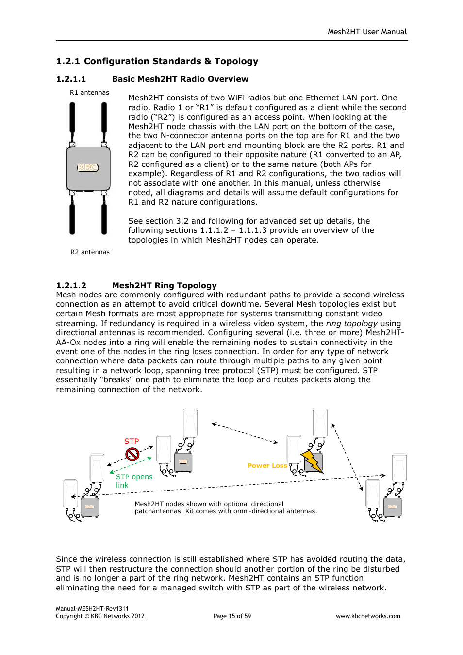 KBC Networks Mesh2HT User Manual | Page 15 / 59