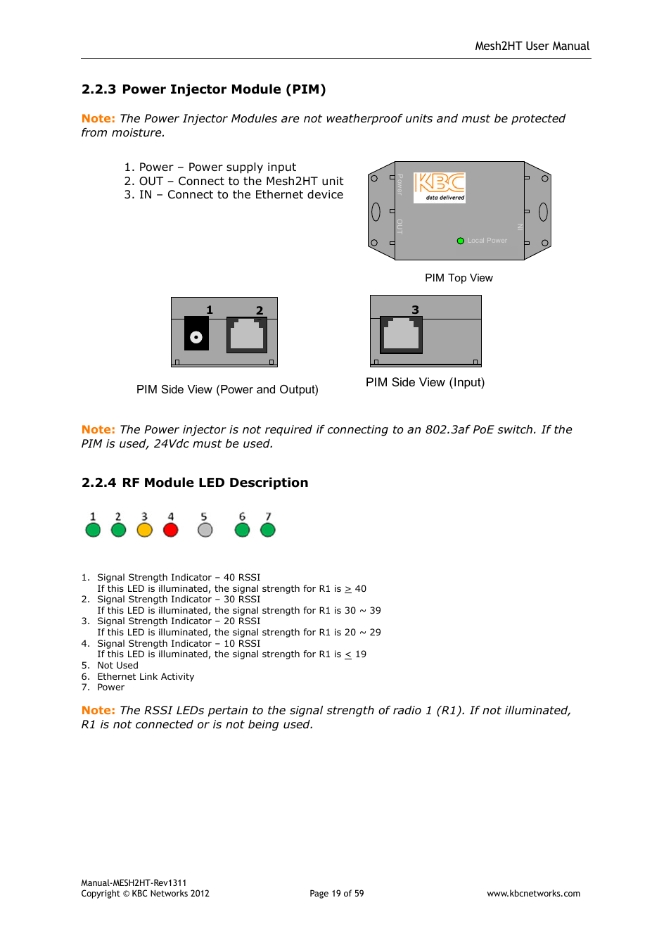 KBC Networks Mesh2HT User Manual | Page 19 / 59