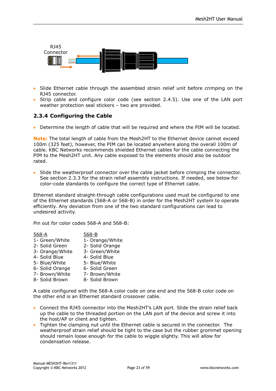 KBC Networks Mesh2HT User Manual | Page 23 / 59