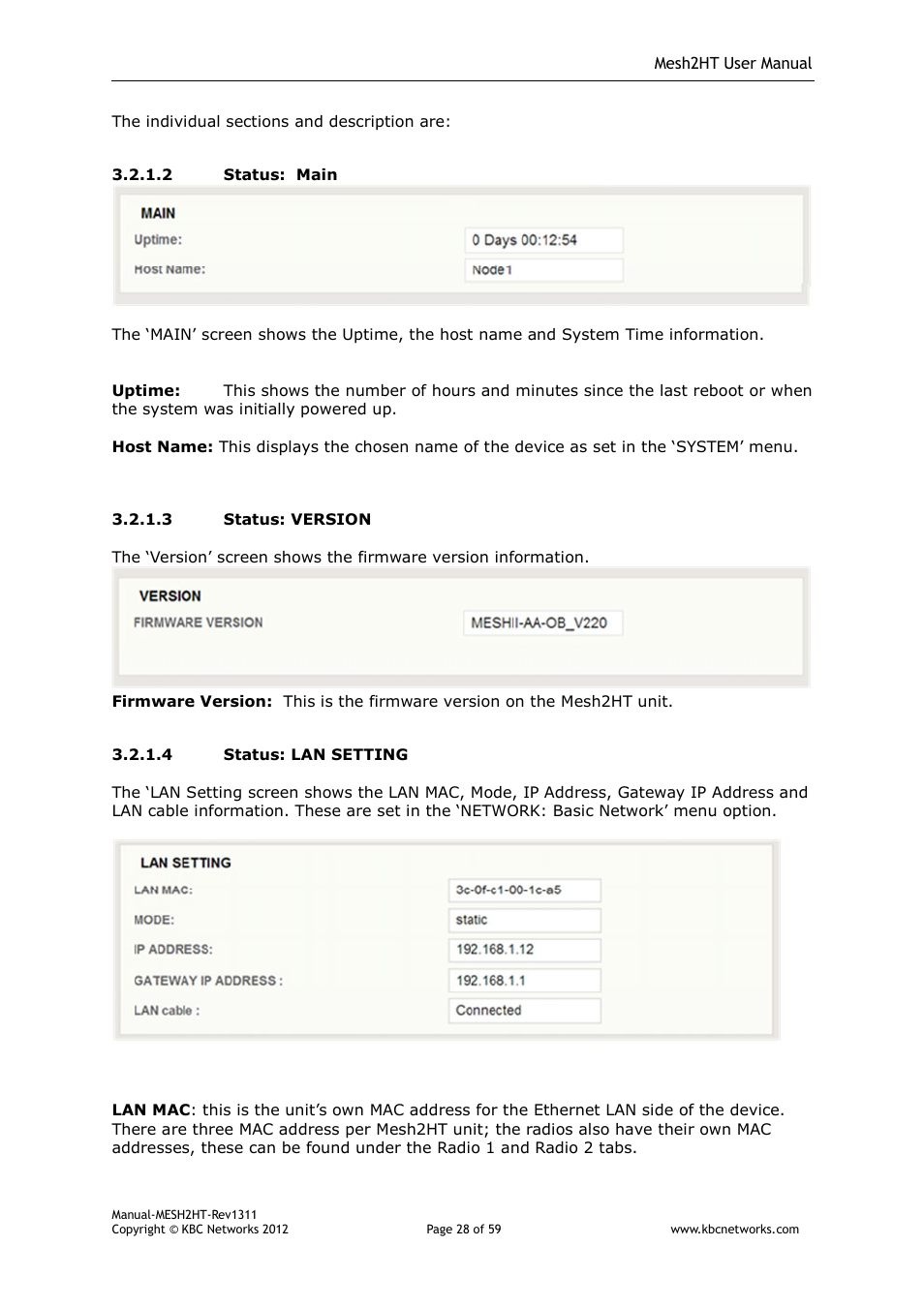 KBC Networks Mesh2HT User Manual | Page 28 / 59