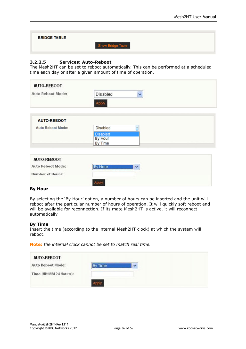 KBC Networks Mesh2HT User Manual | Page 36 / 59