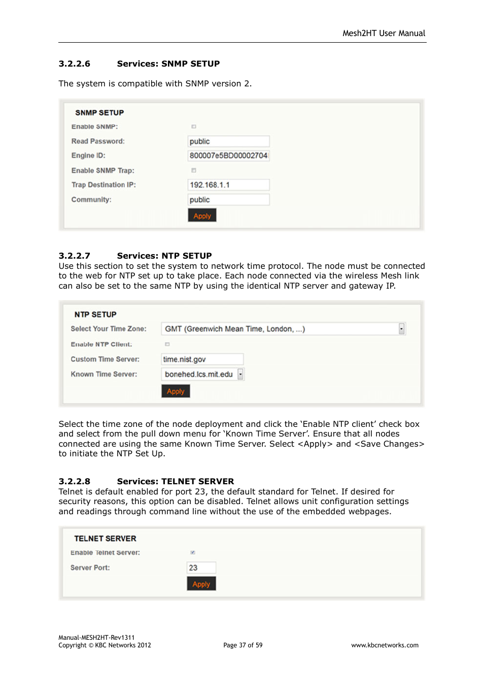 KBC Networks Mesh2HT User Manual | Page 37 / 59