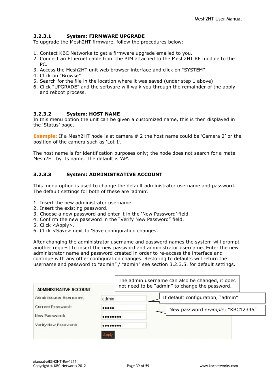 KBC Networks Mesh2HT User Manual | Page 39 / 59