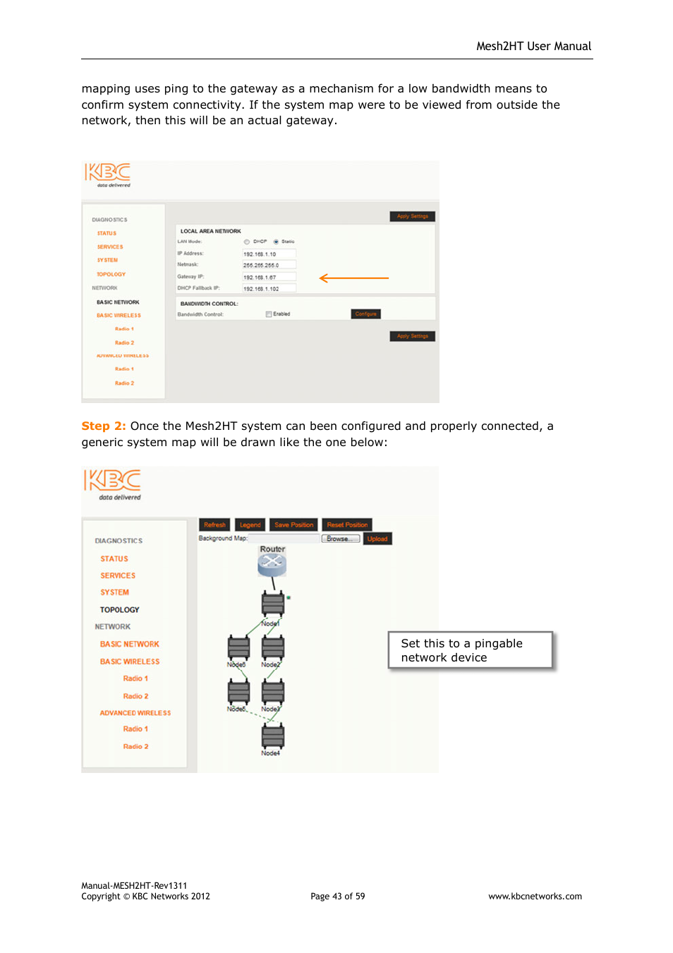 KBC Networks Mesh2HT User Manual | Page 43 / 59