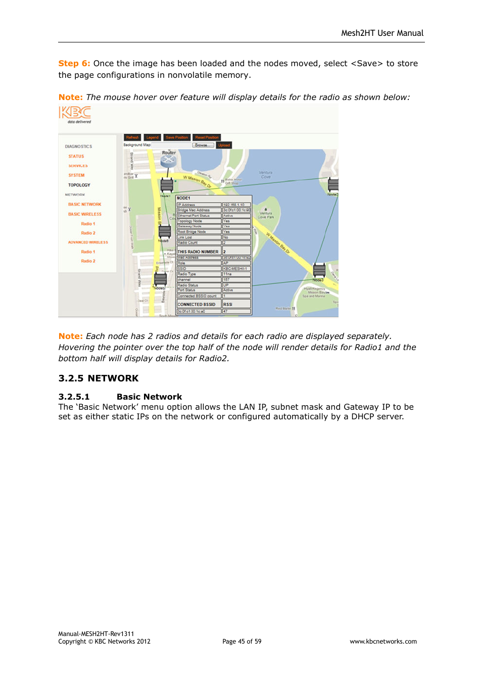 KBC Networks Mesh2HT User Manual | Page 45 / 59
