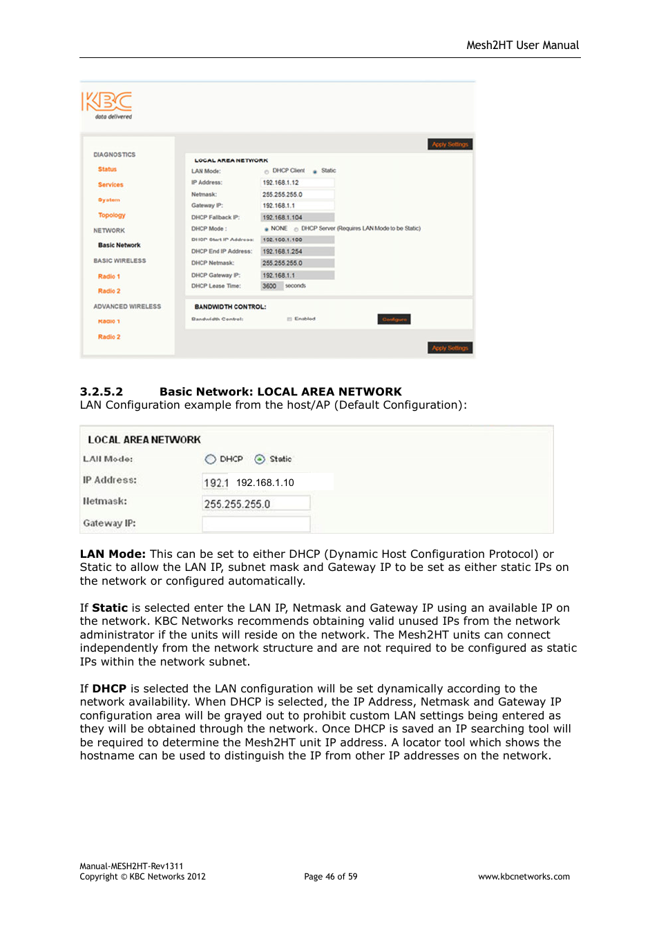 KBC Networks Mesh2HT User Manual | Page 46 / 59