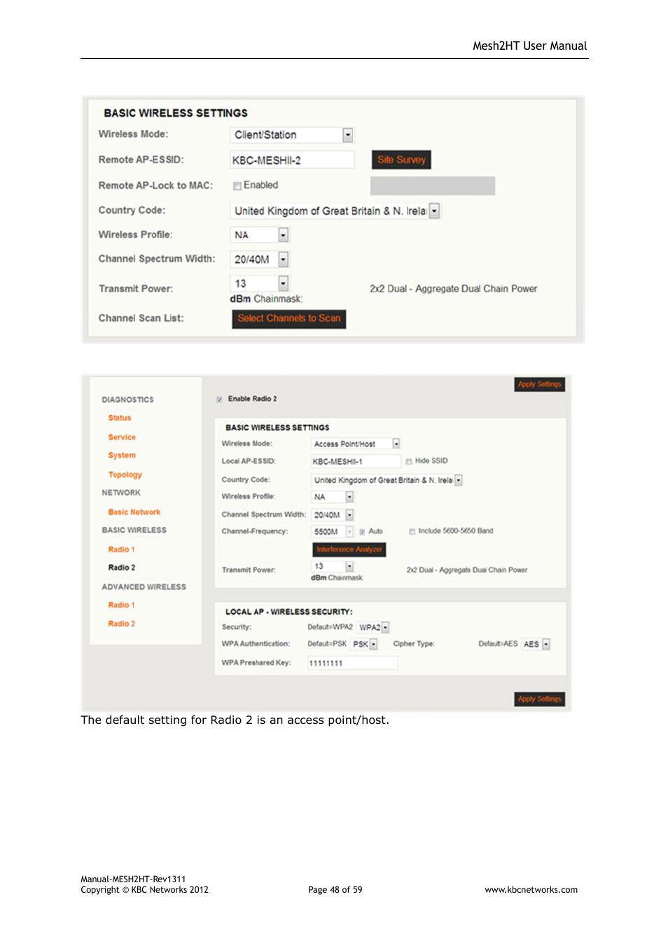 KBC Networks Mesh2HT User Manual | Page 48 / 59