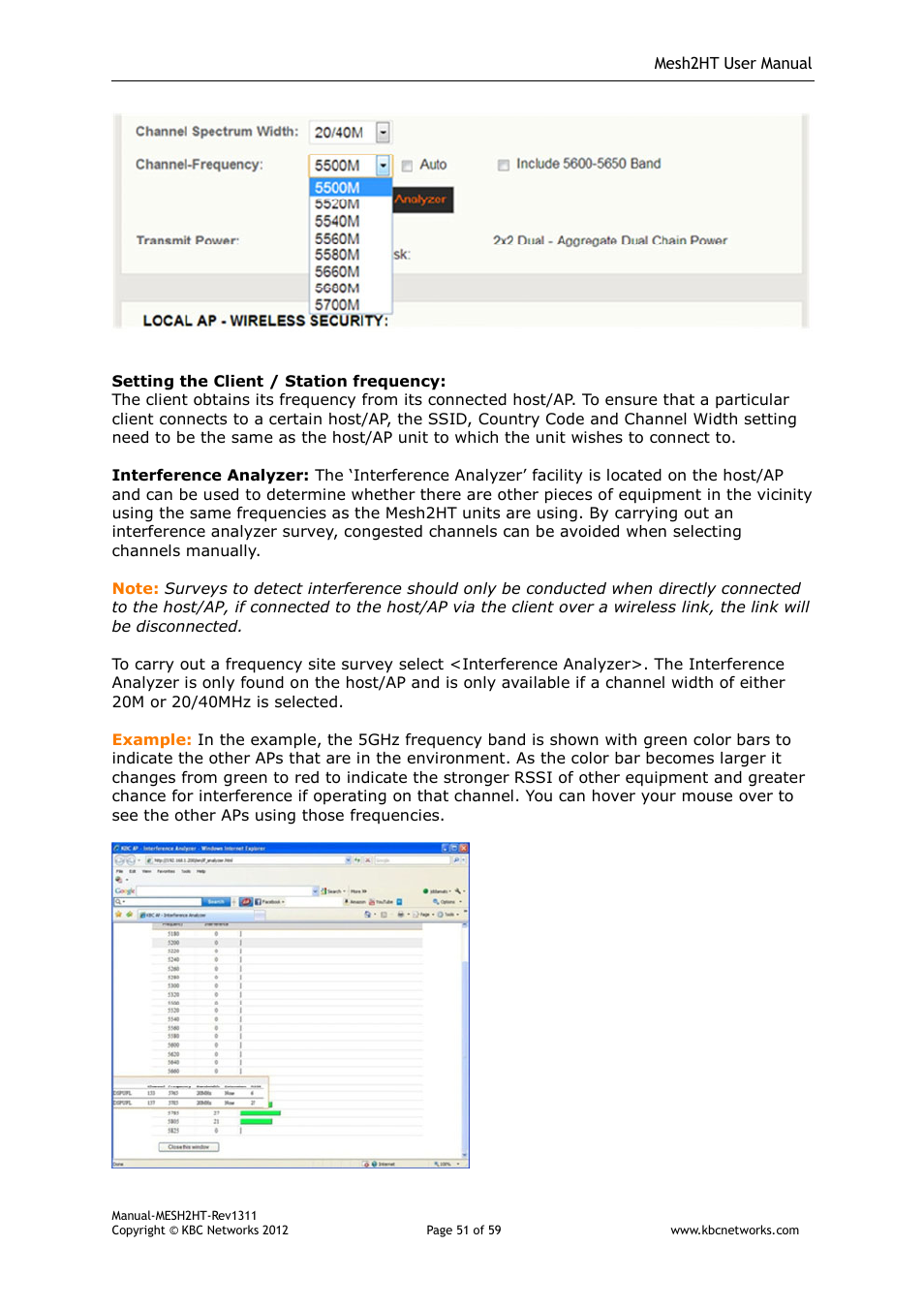 KBC Networks Mesh2HT User Manual | Page 51 / 59