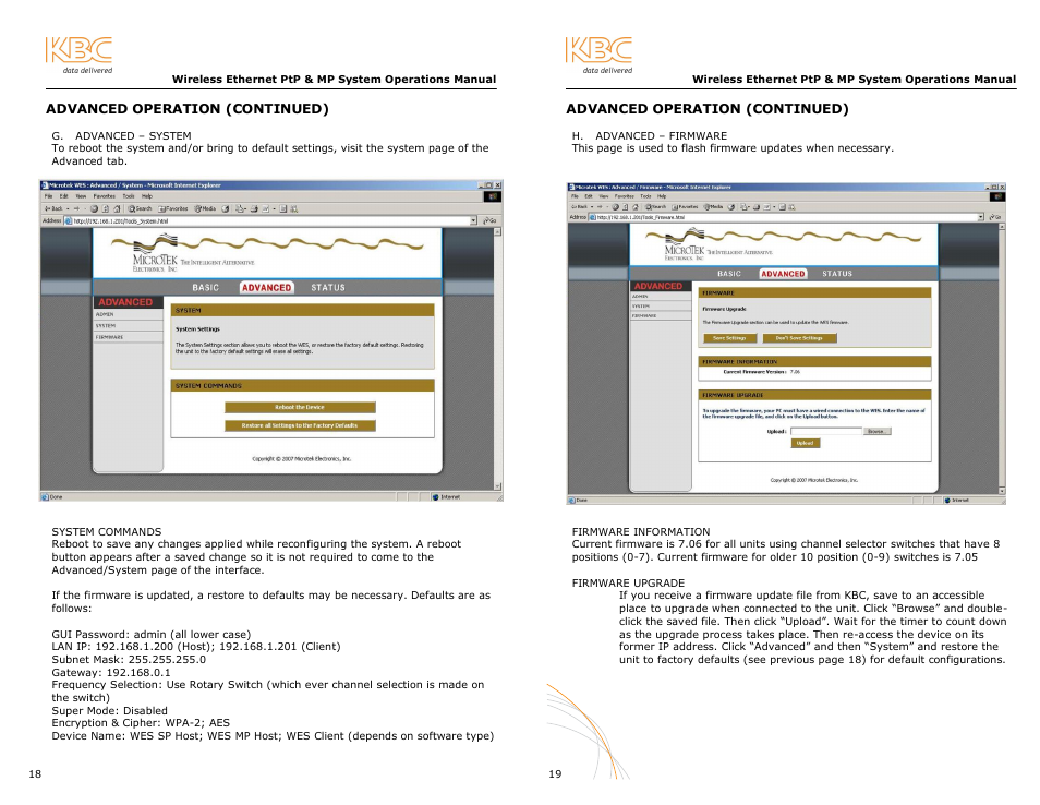 KBC Networks WES User Manual | Page 14 / 18