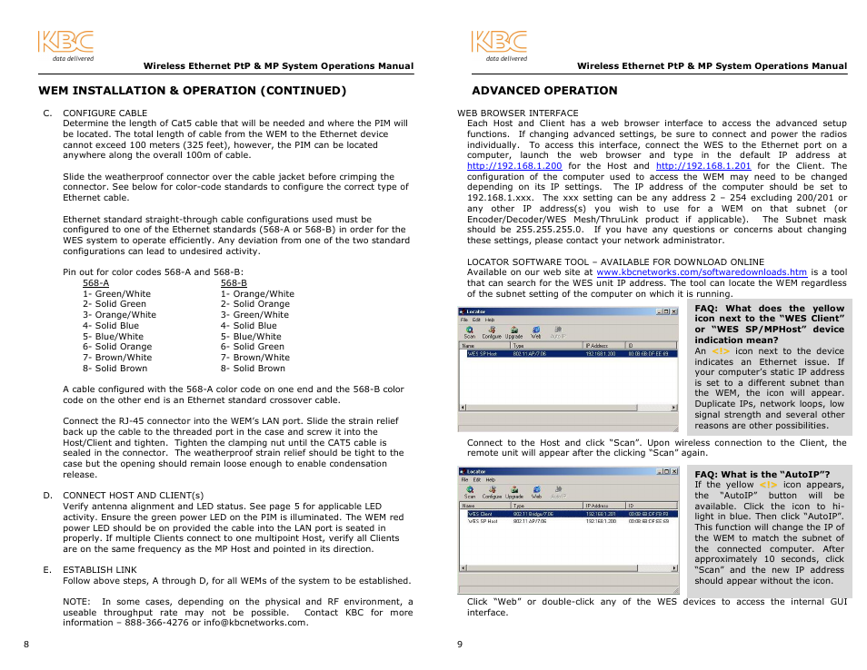 KBC Networks WES User Manual | Page 9 / 18