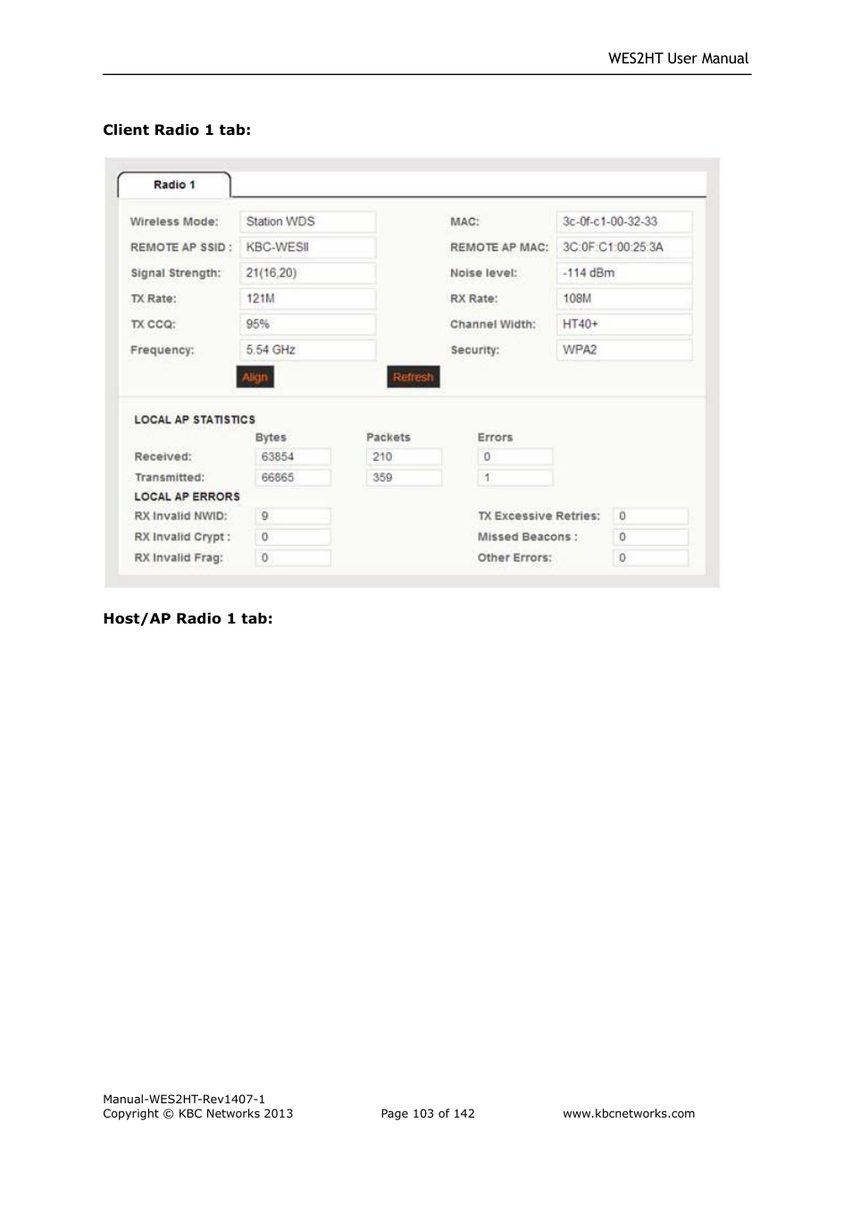 KBC Networks WES2HT User Manual | Page 104 / 142