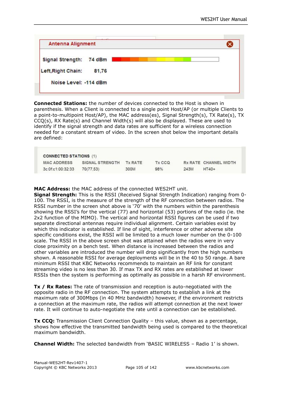 KBC Networks WES2HT User Manual | Page 106 / 142