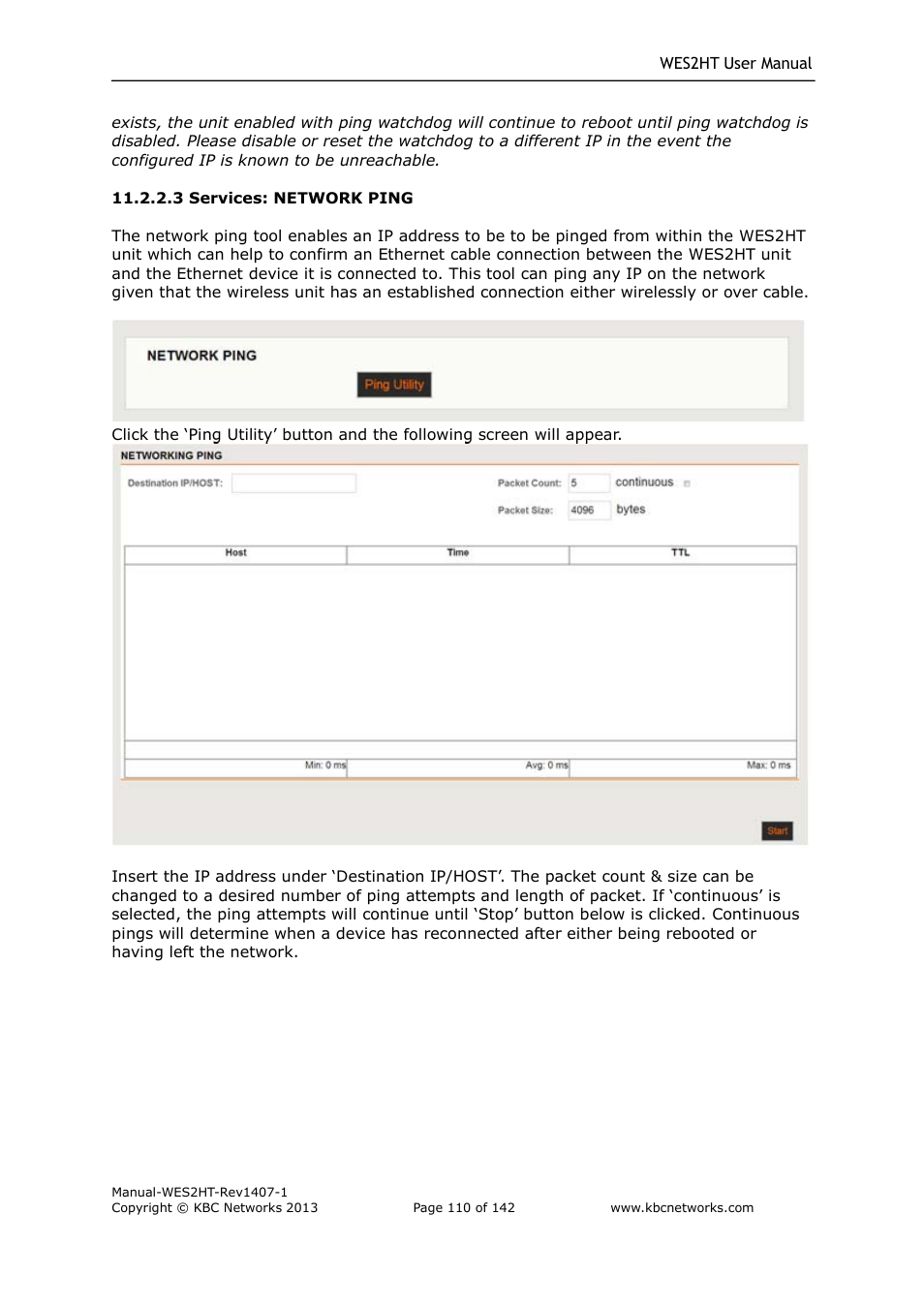 KBC Networks WES2HT User Manual | Page 111 / 142