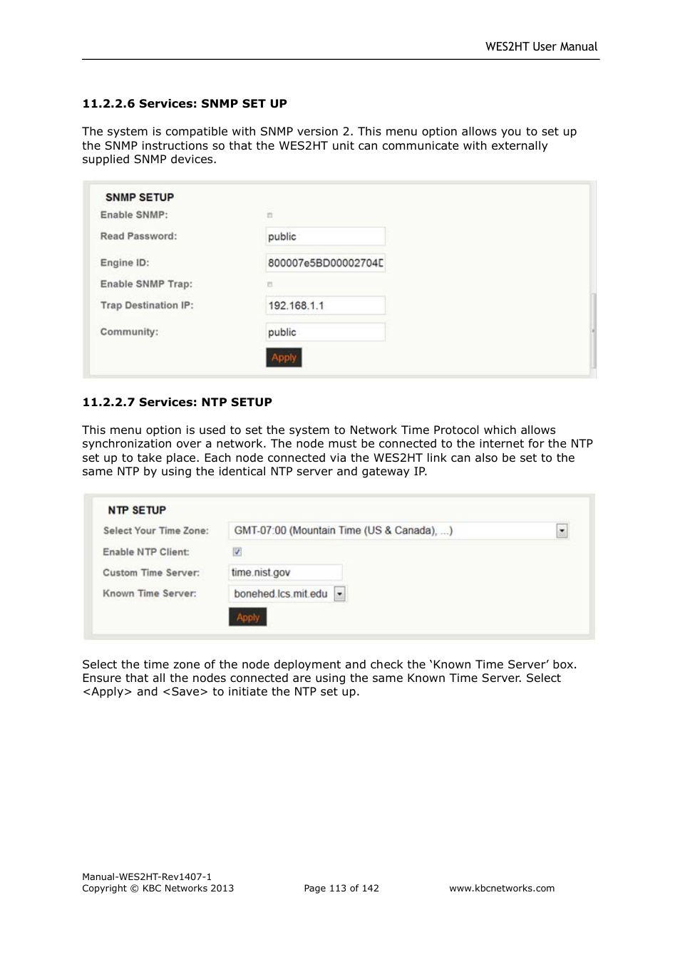 KBC Networks WES2HT User Manual | Page 114 / 142