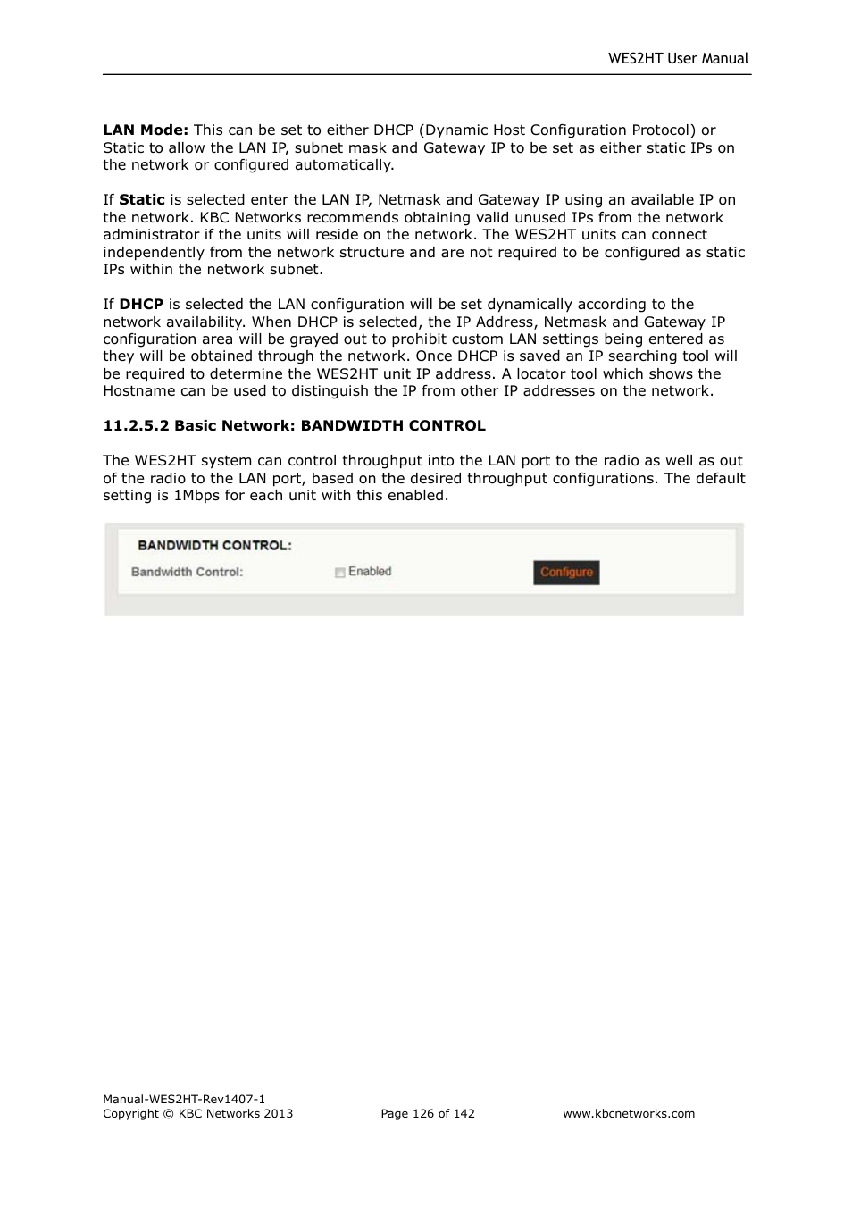 KBC Networks WES2HT User Manual | Page 127 / 142